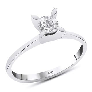 0.46 Karat HRD Sertifikalı Pırlanta Tektaş Yüzük E Renk