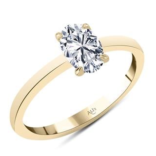 0.36 Karat HRD Sertifikalı Pırlanta Tektaş SARI Yüzük E Renk