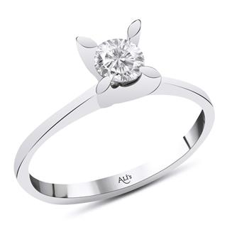 0.38 Karat HRD Sertifikalı Pırlanta Tektaş Yüzük E Renk