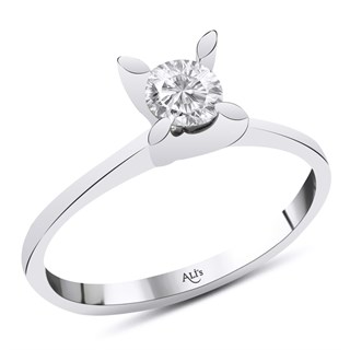 0.30 Karat GIA Sertifikalı Pırlanta Tektaş Yüzük F Renk