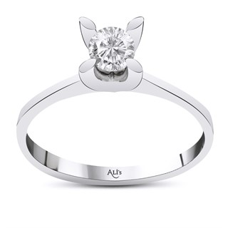 0.30 Karat GIA Sertifikalı Pırlanta Tektaş Yüzük D Renk