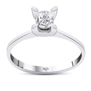 0.30 Karat GIA Sertifikalı Pırlanta Tektaş Yüzük E Renk