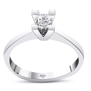 0.30 Karat GIA Sertifikalı Tektaş Pırlanta Yüzük D Renk