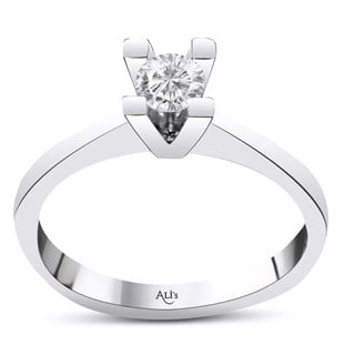 0.30 Karat GIA Sertifikalı Tektaş Pırlanta Yüzük F Renk