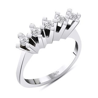 0.35 Karat Beştaş Pırlanta Yüzük F Renk