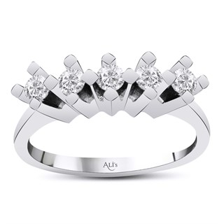 0.35 Karat Beştaş Pırlanta Yüzük F Renk