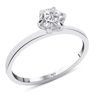 0.40 Karat GIA Sertifikalı Altı Tırnak Pırlanta Tektaş Yüzük D Renk