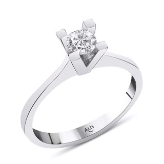 0.40 Karat HRD Sertifikalı Pırlanta  E Renk Tektaş Yüzük