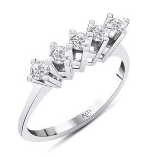 0.40 Karat Pırlanta Beştaş Yüzük D Renk