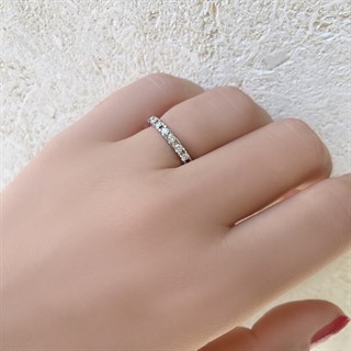 0.40 Karat Pırlanta Yarım Tur Yüzük 14K