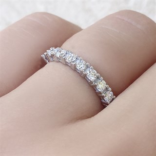 0.45 Karat Pırlanta Yarım Tur Yüzük 14K