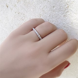 0.45 Karat Pırlanta Yarım Tur Yüzük 14K