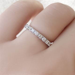 0.48 Karat Pırlanta Yarım Tur Yüzük 14K