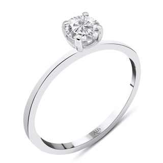 0.50 Karat Gia Sertifikalı Pırlanta Tektaş Beyaz Yüzük D Renk