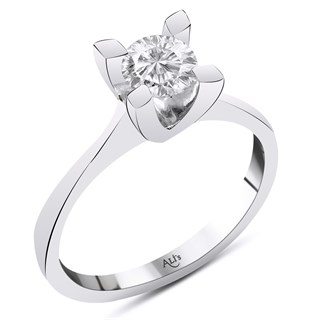 0.50 Karat Gia Sertifikalı Pırlanta Tektaş Yüzük D Renk