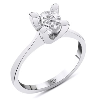 0.50 Karat Gia Sertifikalı Pırlanta Tektaş Yüzük F Renk