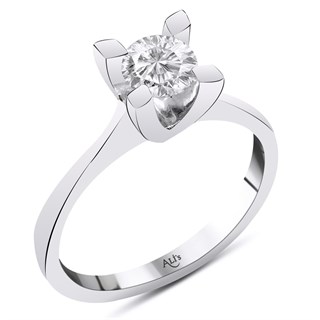 0.40 Karat Gia Sertifikalı Pırlanta Tektaş Yüzük D Renk