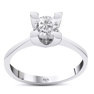 0.40 Karat HRD Sertifikalı Pırlanta Tektaş Yüzük E Renk