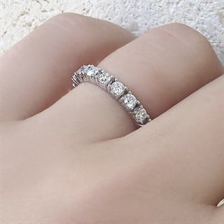 0.65 Karat Pırlanta Yarım Tur Yüzük 14K