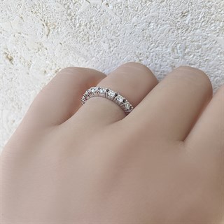 0.65 Karat Pırlanta Yarım Tur Yüzük 14K