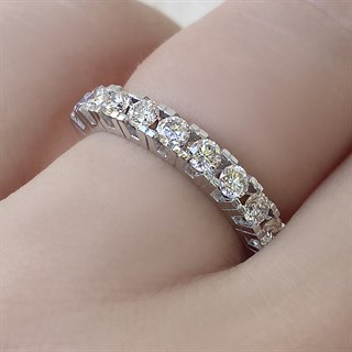 0.70 Karat Pırlanta Yarım Tur Yüzük 14K