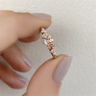 0.70 Karat Vintage Pırlanta Morganite Yüzük 