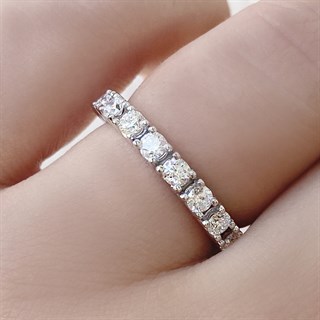 0.70 Karat Yarım Tur Pırlanta Yüzük 14K