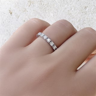 0.70 Karat Yarım Tur Pırlanta Yüzük 14K