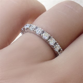 0.70 Karat Yarım Tur Pırlanta Yüzük 14K