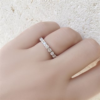 0.85 Karat Pırlanta Yarım Tur Yüzük 14K