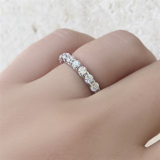 0.85 Karat Pırlanta Yarım Tur Yüzük 14K