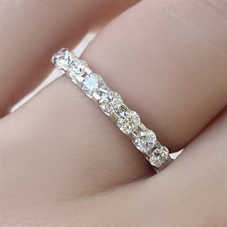 0.85 Karat Pırlanta Yarım Tur Yüzük 14K