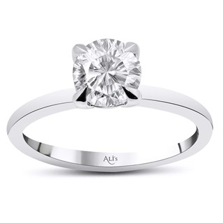 0.90 Karat GIA Sertifikalı Pırlanta Tektaş Yüzük F Renk