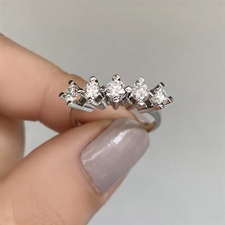 1.20 Karat Pırlanta Beştaş Yüzük F Renk