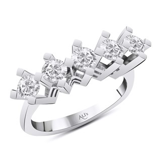 1.20 Karat Pırlanta Beştaş Yüzük F Renk