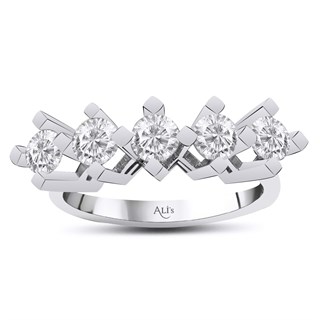 1.20 Karat Pırlanta Beştaş Yüzük F Renk