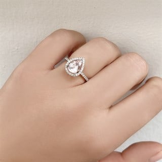 1.30 Karat Vintage Pırlanta MorganiteYüzük 