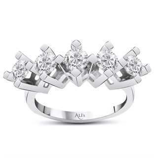 1.60 Karat Pırlanta Beştaş Yüzük D Renk