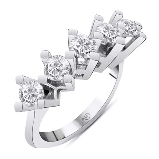 1.60 Karat Pırlanta Beştaş Yüzük D Renk