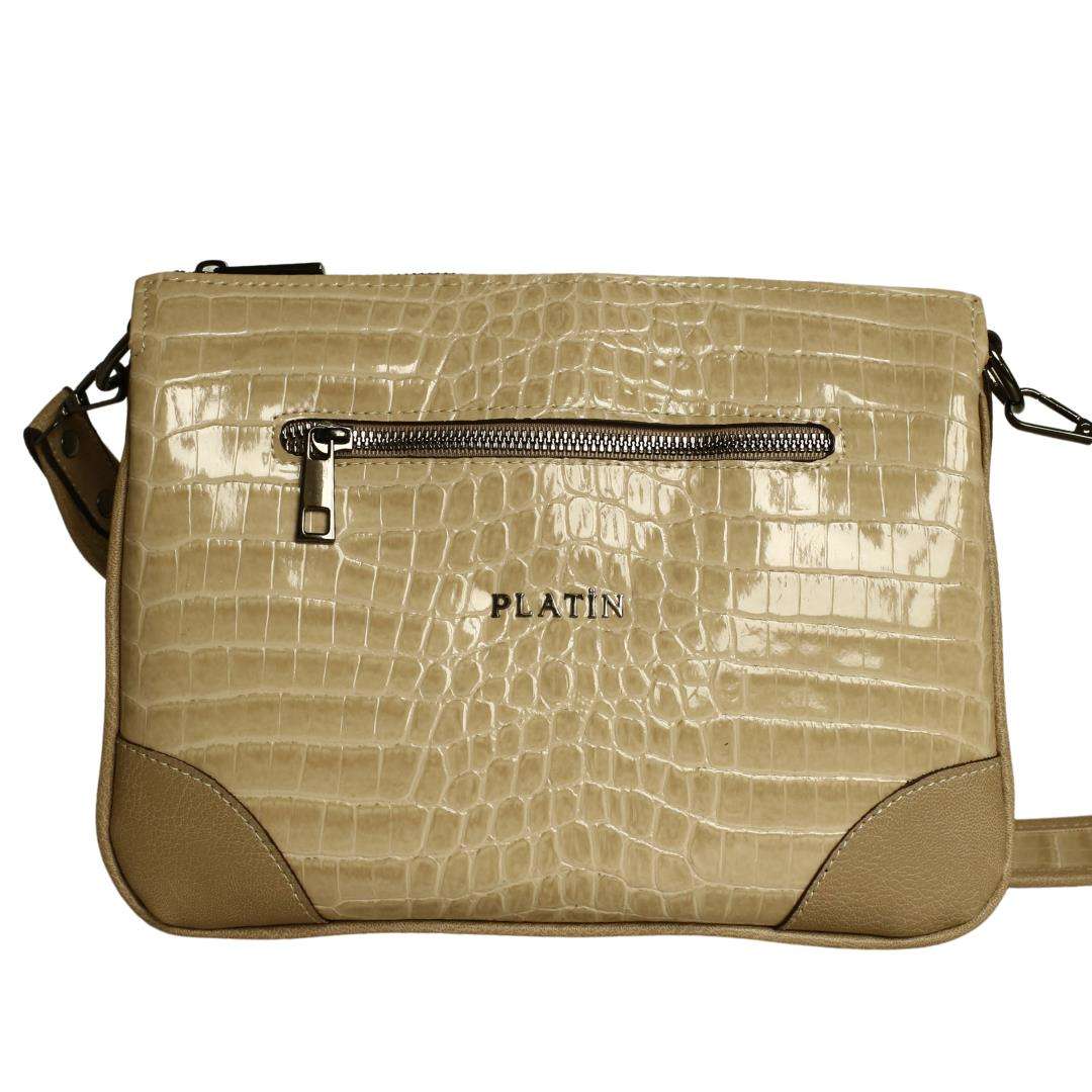 Bej Baskı Kadın Omuz Çanta