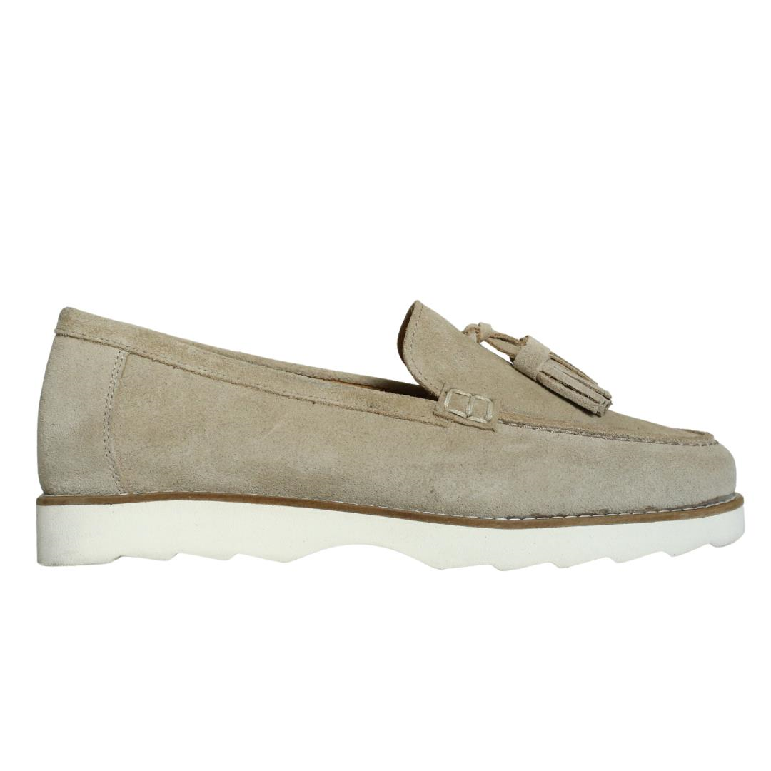 Bej Süet Kadın Loafer