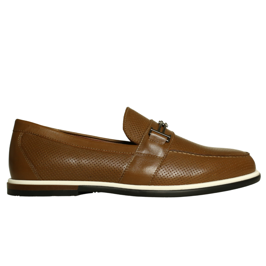 Ceviz Deri Erkek Tokalı Loafer