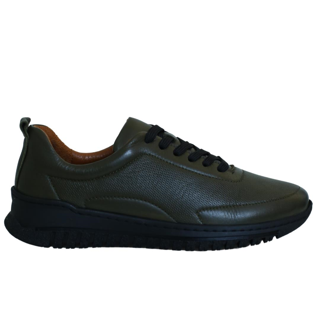 Haki Kadın Deri Sneaker