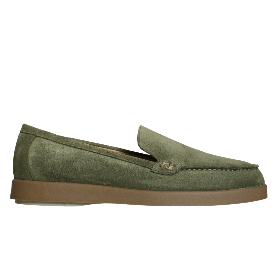 Haki Süet Kadın Loafer