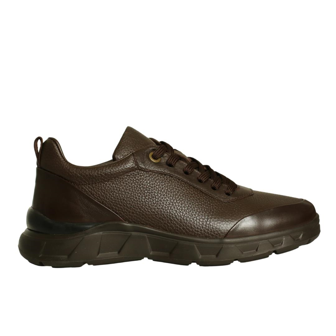 Kahve Deri Erkek Bağcıklı Sneaker