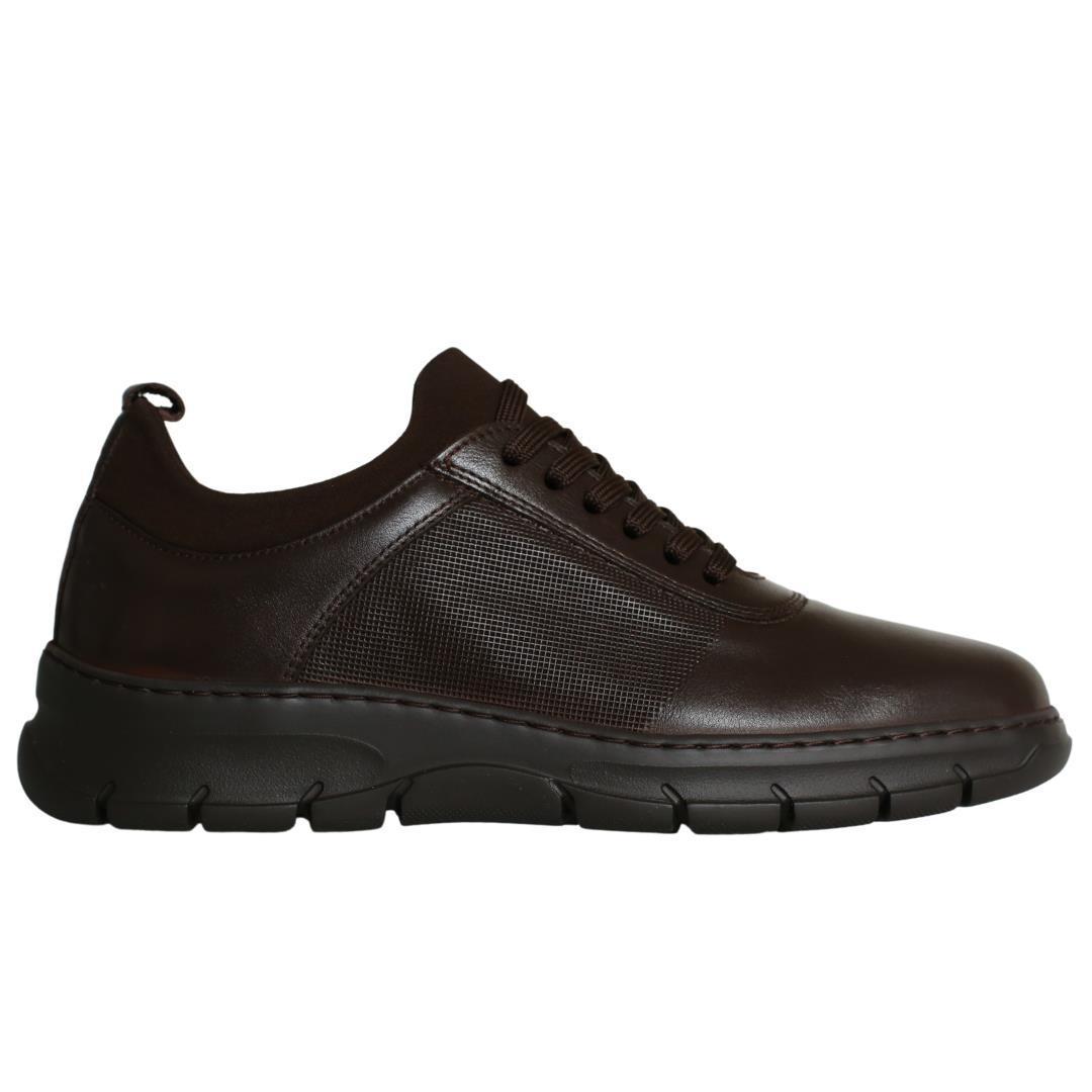 Kahve Erkek Lastik Detaylı Sneaker