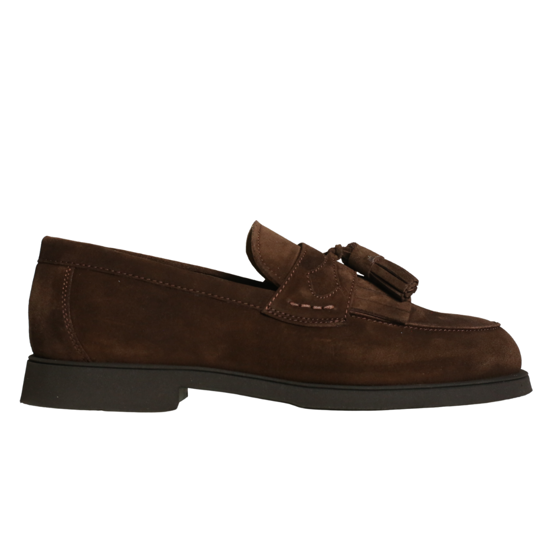 Kahve Süet Erkek Püsküllü Loafer