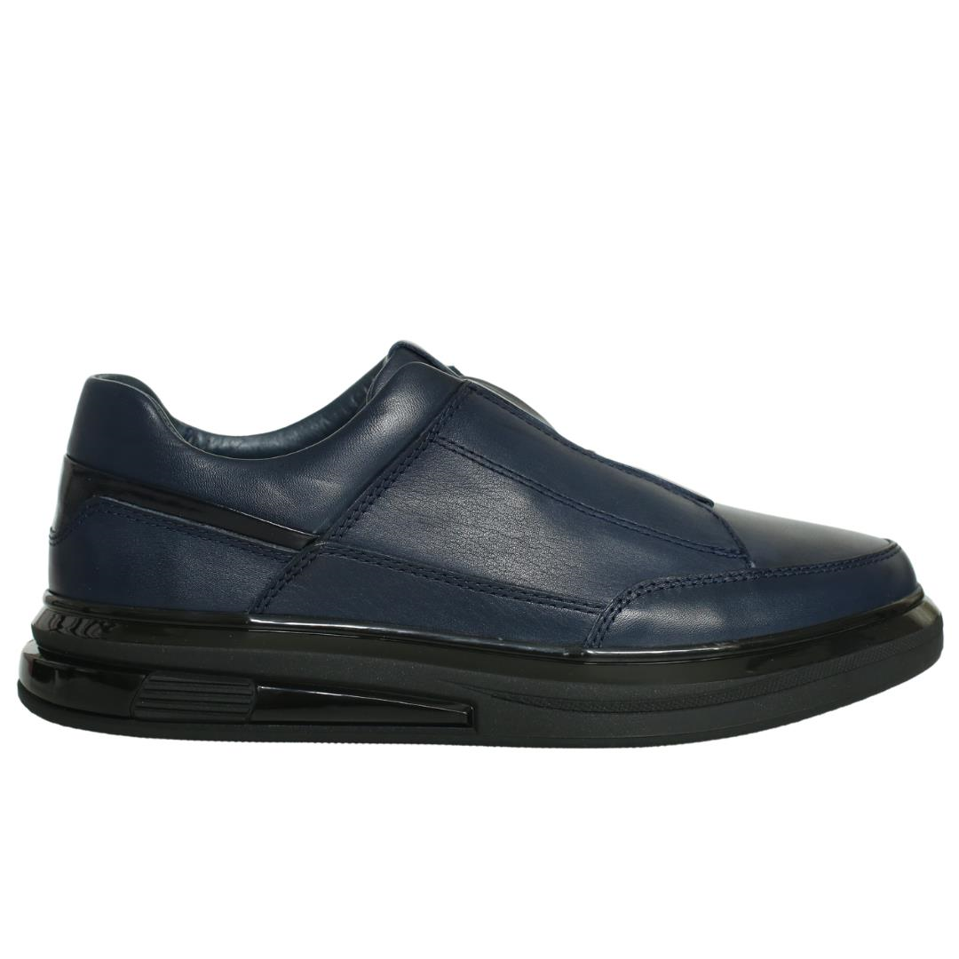 Lacivert Deri Erkek Sneaker
