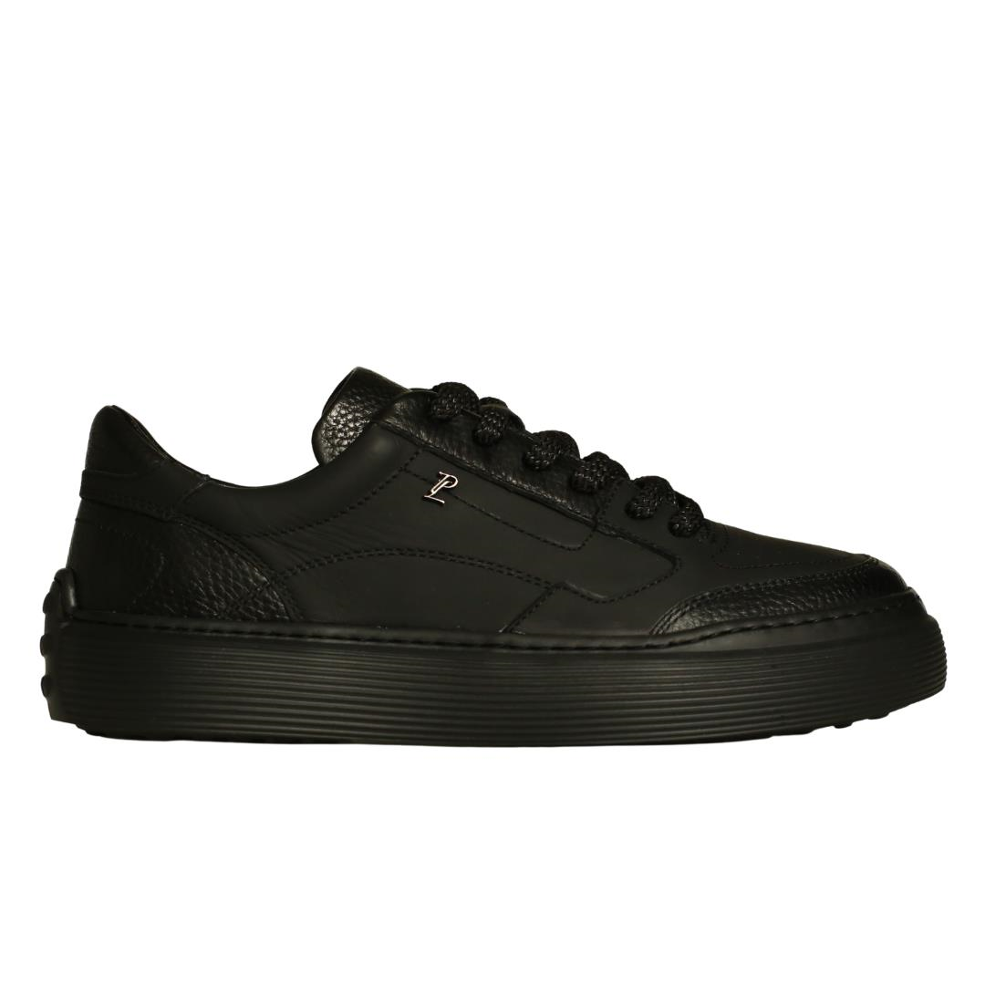Siyah Deri Erkek Sneaker
