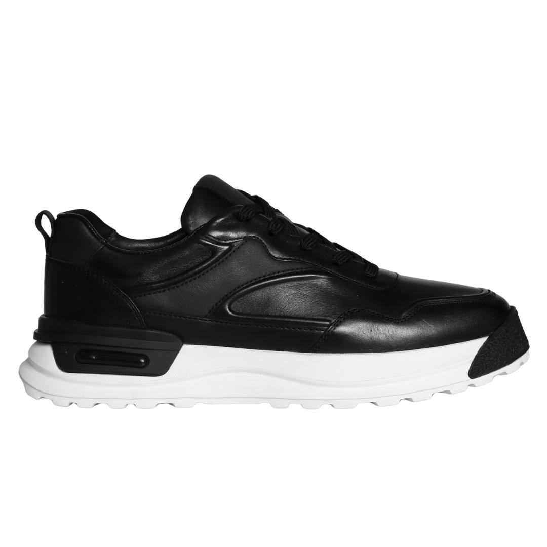 Siyah Deri Erkek Sneaker